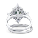 Two Piece Oval Natural Stone Bridal Ring