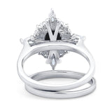 Two Piece Oval Natural Stone Bridal Ring