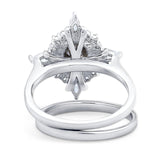 Two Piece Oval Natural Stone Bridal Ring