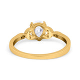 Pear Teardrop Natural Stone Floral Ring