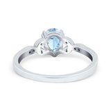 Pear Teardrop Natural Stone Floral Ring