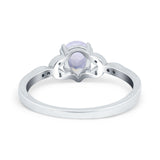 Pear Teardrop Natural Stone Floral Ring