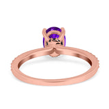 Art Deco Oval Natural Stone Wedding Ring