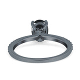 Art Deco Oval Natural Stone Wedding Ring