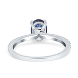 Vintage Style Oval Natural Stone Ring