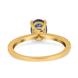 Vintage Style Oval Natural Stone Ring