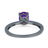 Vintage Style Oval Natural Stone Ring