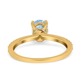 Vintage Style Oval Natural Stone Ring