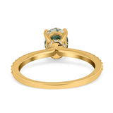 Vintage Style Oval Natural Stone Ring