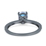 Vintage Style Oval Natural Stone Ring