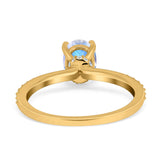 Vintage Style Oval Natural Stone Ring