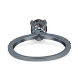 Vintage Style Oval Natural Stone Ring