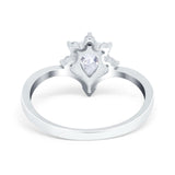 Pear Teardrop Natural Stone Chevron Ring
