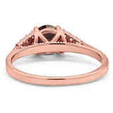 Art Deco Round Natural Stone Wedding Ring