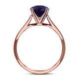 Minimalist Oval Natural Stone Solitaire Ring