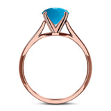 Art Deco Oval Natural Stone Solitaire Ring