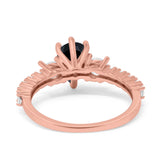 Pear Teardrop Natural Stone Trellis Ring