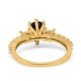 Pear Teardrop Natural Stone Trellis Ring