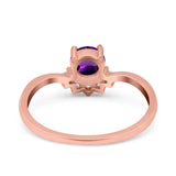 Art Deco Round Natural Stone Wedding Ring