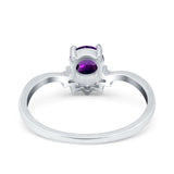 Art Deco Round Natural Stone Wedding Ring