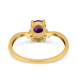 Art Deco Round Natural Stone Wedding Ring