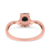 Art Deco Round Natural Stone Wedding Ring