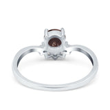 Art Deco Round Natural Stone Wedding Ring