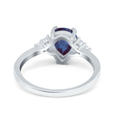 Pear Teardrop Natural Stone Classic Ring