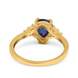 Pear Teardrop Natural Stone Classic Ring
