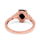Pear Teardrop Natural Stone Classic Ring