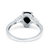 Pear Teardrop Natural Stone Classic Ring