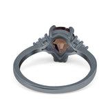 Pear Teardrop Natural Stone Classic Ring