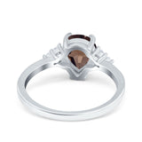 Pear Teardrop Natural Stone Classic Ring