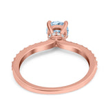 Art Deco Round Natural Stone Wedding Ring