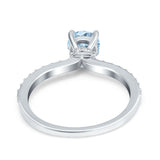 Art Deco Round Natural Stone Wedding Ring