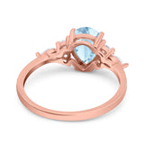 Vintage Style Pear Teardrop Natural Stone Ring