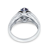 Two Tone Oval Natural Stone Ring