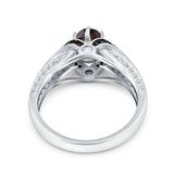 Two Tone Oval Natural Stone Ring