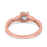 Twisted Infinity Round Natural Stone Ring