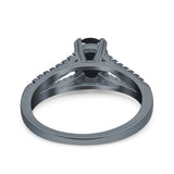 Oval Natural Stone Split Shank Ring