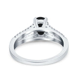 Oval Natural Stone Split Shank Ring