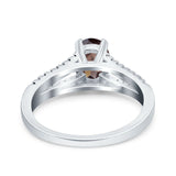Oval Natural Stone Split Shank Ring