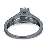 Oval Natural Stone Split Shank Ring