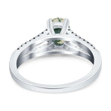 Oval Natural Stone Split Shank Ring