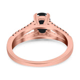 Oval Natural Stone Split Shank Ring