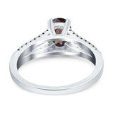 Oval Natural Stone Split Shank Ring