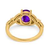 Oval Natural Stone Leaf Design Beaded Ring