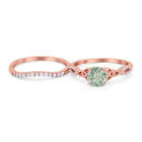 Two Piece Round Trinity Ring