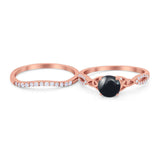 Two Piece Round Trinity Ring