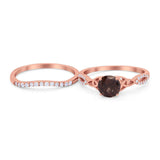 Two Piece Round Trinity Ring